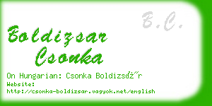 boldizsar csonka business card